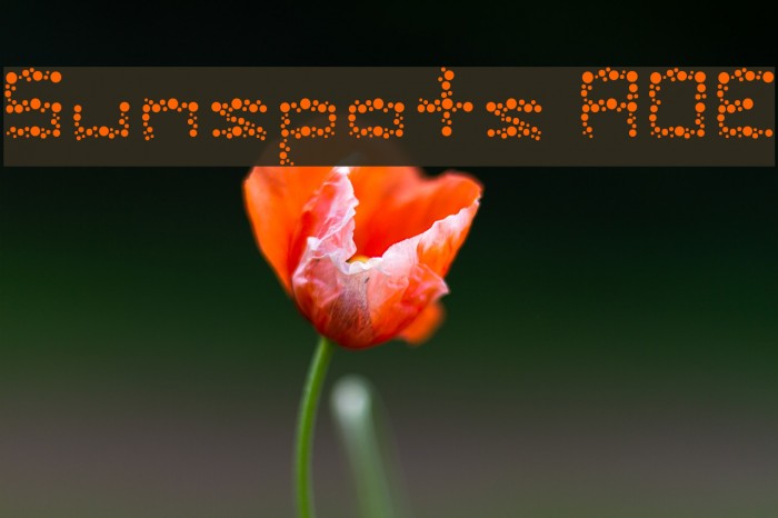 Sunspots AOE Font examples