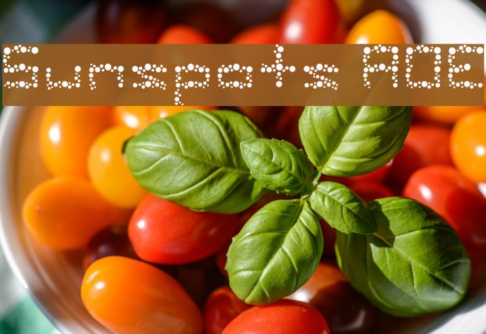 Sunspots AOE Font examples