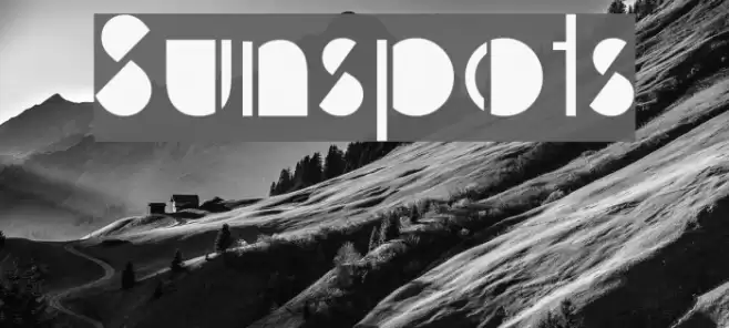 Sunspots Font examples