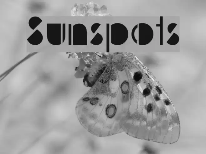 Sunspots Font examples