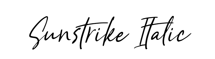 Sunstrike Italic  नि: शुल्क फ़ॉन्ट्स डाउनलोड