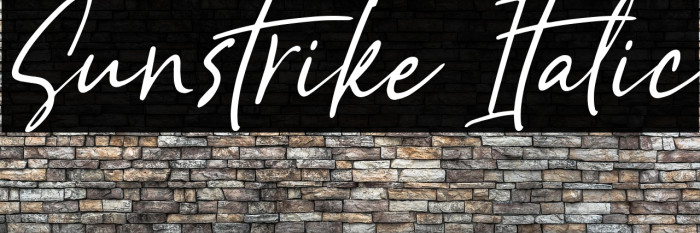 Sunstrike Italic Example 1