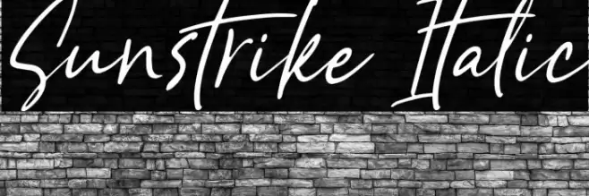 Sunstrike Italic Font examples