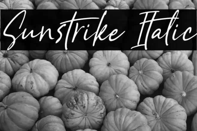 Sunstrike Italic Font examples
