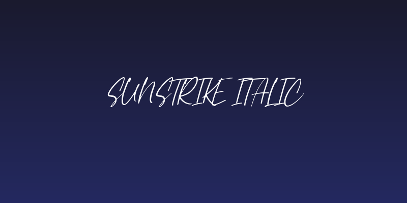 Sunstrike Italic Social Header