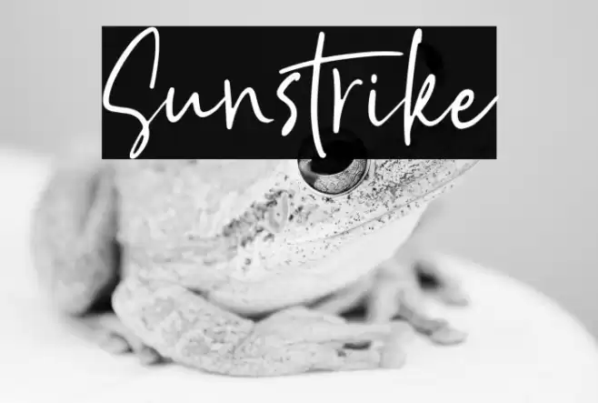 Sunstrike Font examples