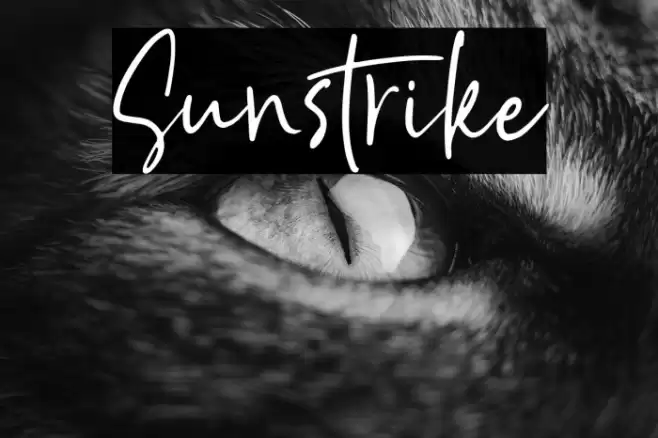 Sunstrike Font examples