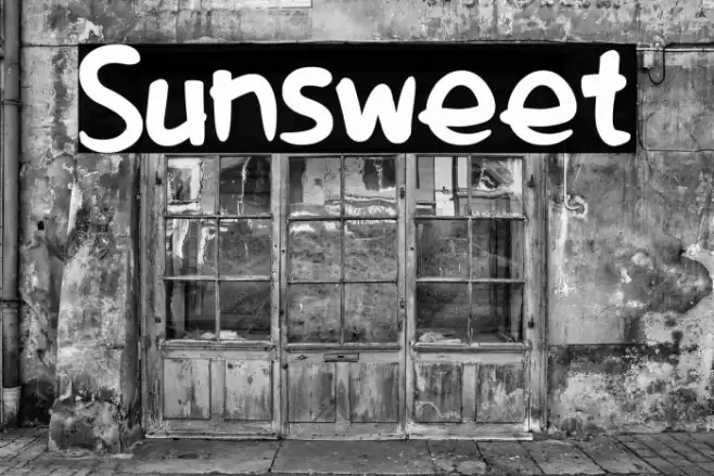 Sunsweet Font examples
