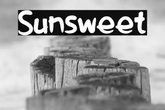 Sunsweet Font examples