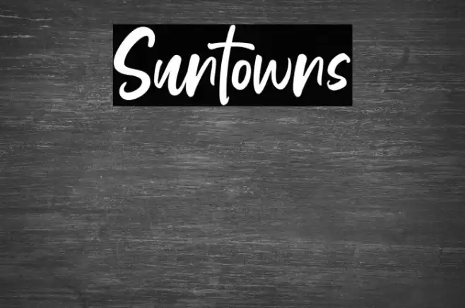 Suntowns Font examples