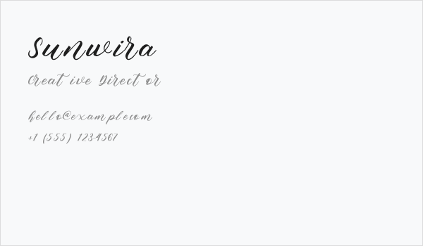 Sunwira Business Card