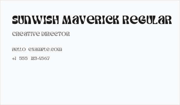 Sunwish Maverick Regular Business Card