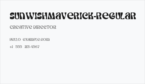 SunwishMaverick-Regular Business Card