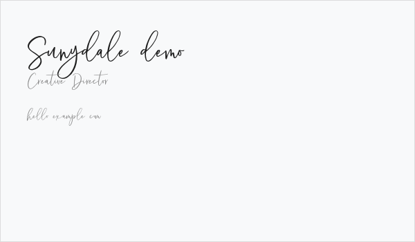 Sunydale demo Business Card