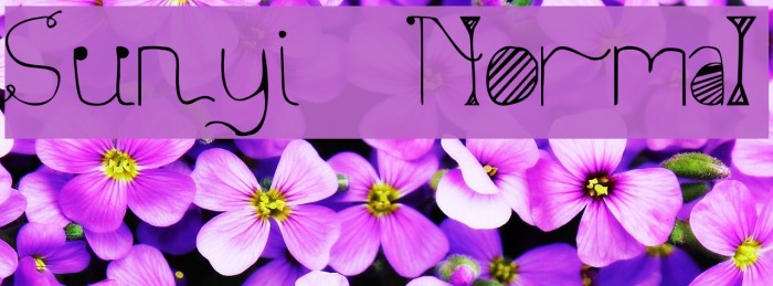 Sunyi Normal Font examples