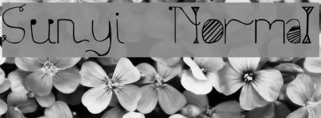 Sunyi Normal Fonte examples