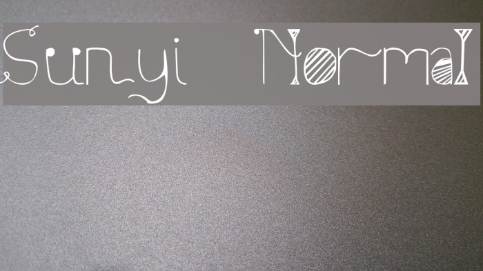 Sunyi Normal Font examples