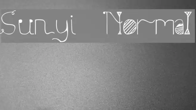 Sunyi Normal Fonte examples