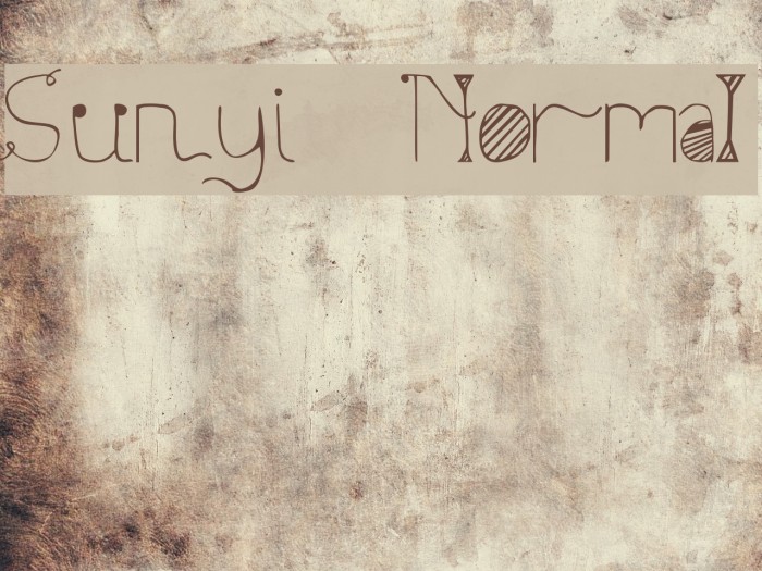 Sunyi Normal Font examples