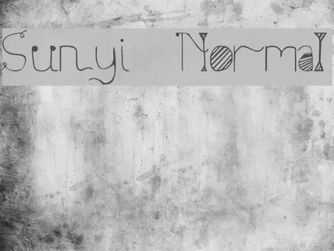 Sunyi Normal Fonte examples