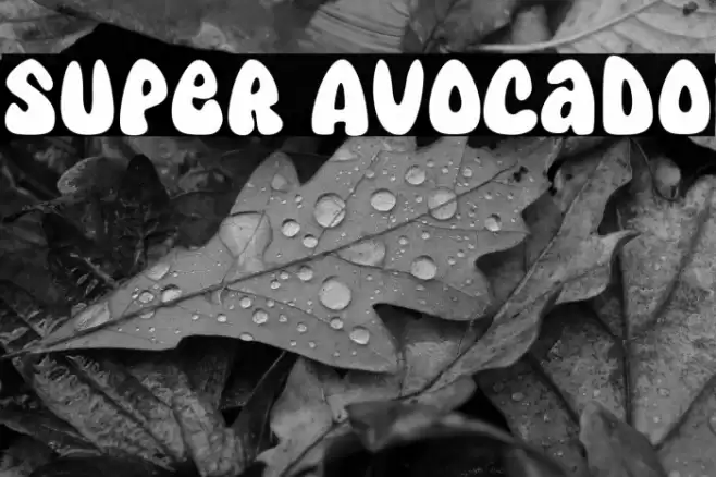 Super Avocado Fonte examples