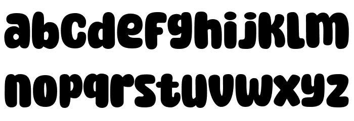 Super Bakery Font LOWERCASE