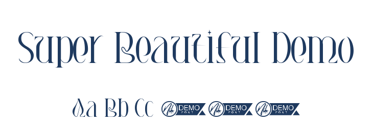 Super Beautiful Demo Font Preview