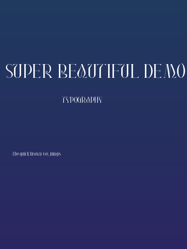 Super Beautiful Demo Poster