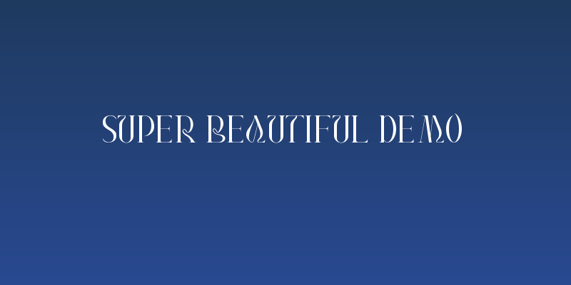 Super Beautiful Demo Social Header