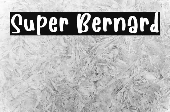Super Bernard Font examples
