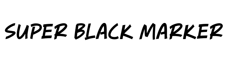 Super Black Marker  フリーフォントのダウンロード
