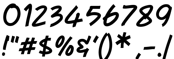 Super Black Marker フォント その他の文字