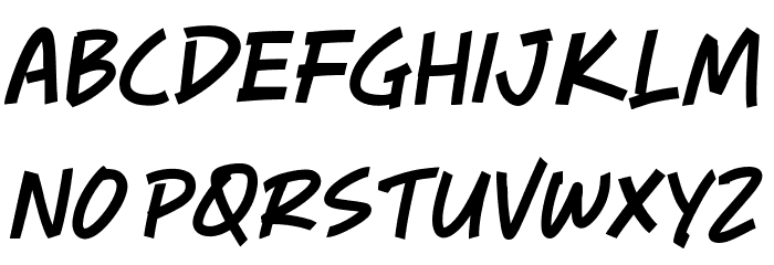 Super Black Marker フォント 大文字