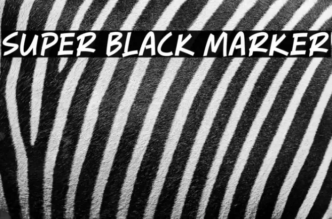 Super Black Marker 字体 examples