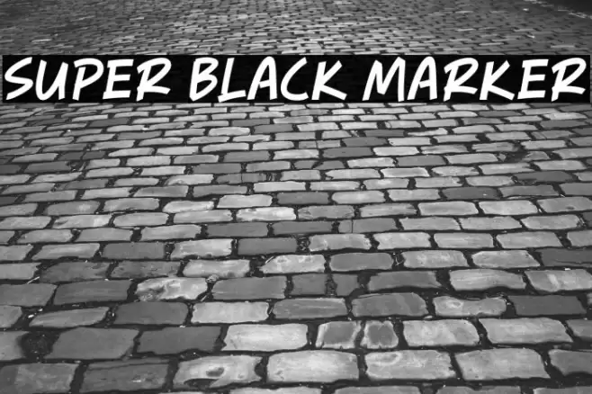 Super Black Marker 字体 examples