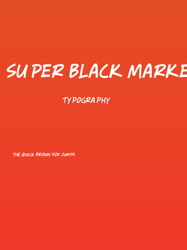 Super Black Marker Poster