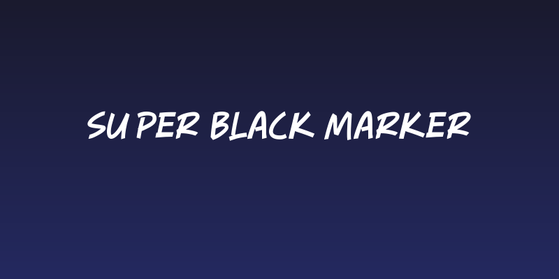 Super Black Marker Social Header