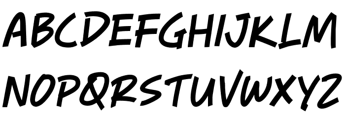 Super Black Marker フォント 小文字