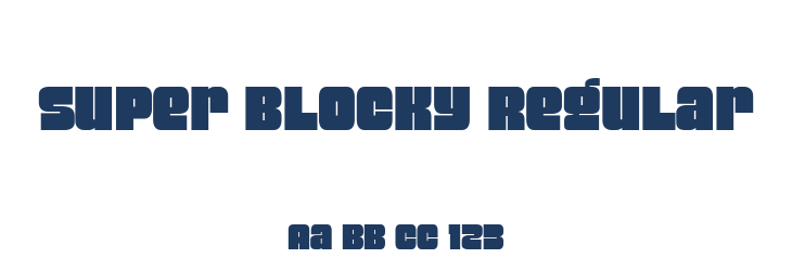 Super Blocky Regular Font Preview