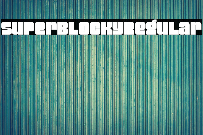 Super Blocky Regular Example 3