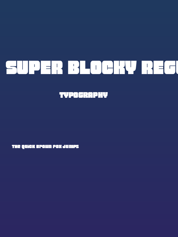Super Blocky Regular Poster