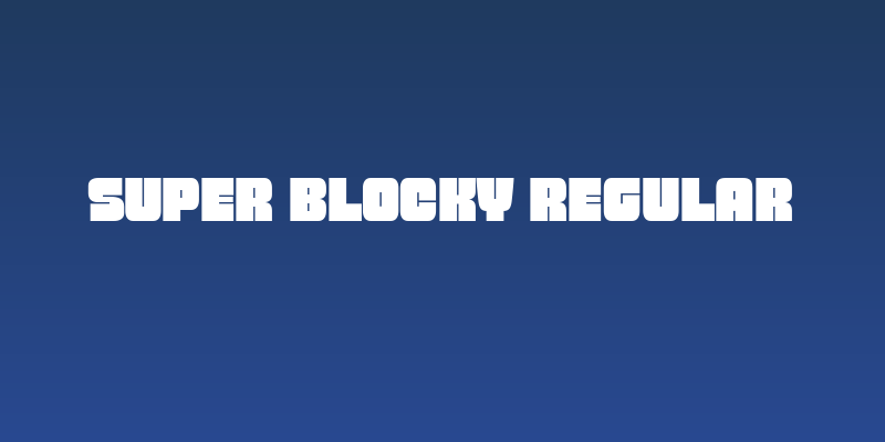 Super Blocky Regular Social Header