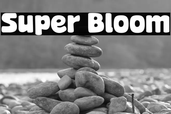 Super Bloom Font examples