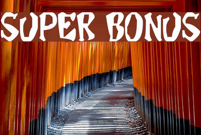 Super Bonus Font examples