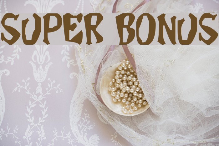 Super Bonus Font examples