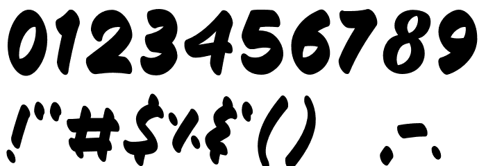 Super Brush Font OTHER CHARS