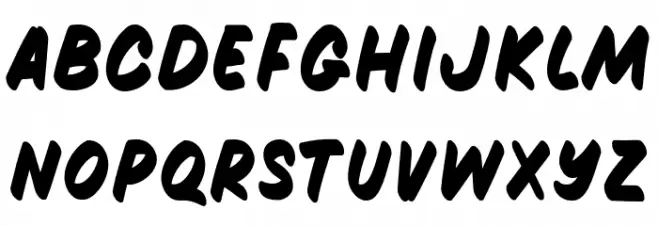 Super Brush Schriftart Groß