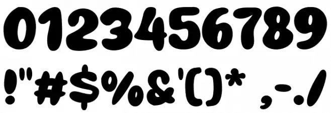 Super Bubbly Font OTHER CHARS