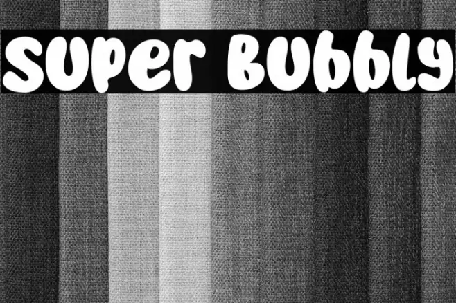 Super Bubbly Font examples