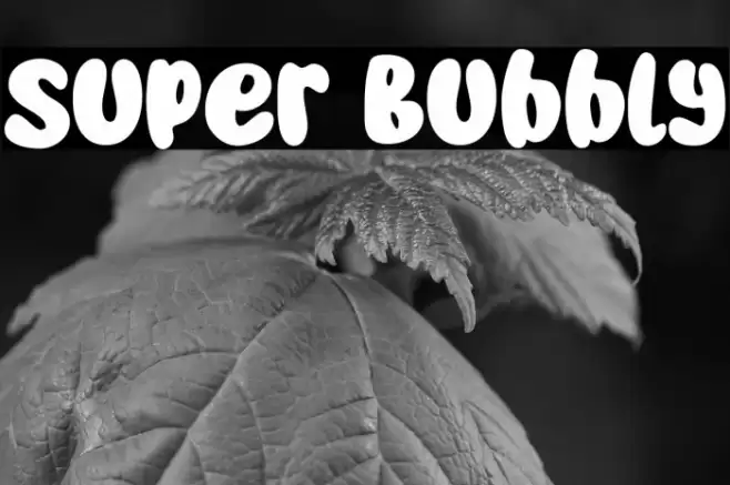 Super Bubbly Font examples